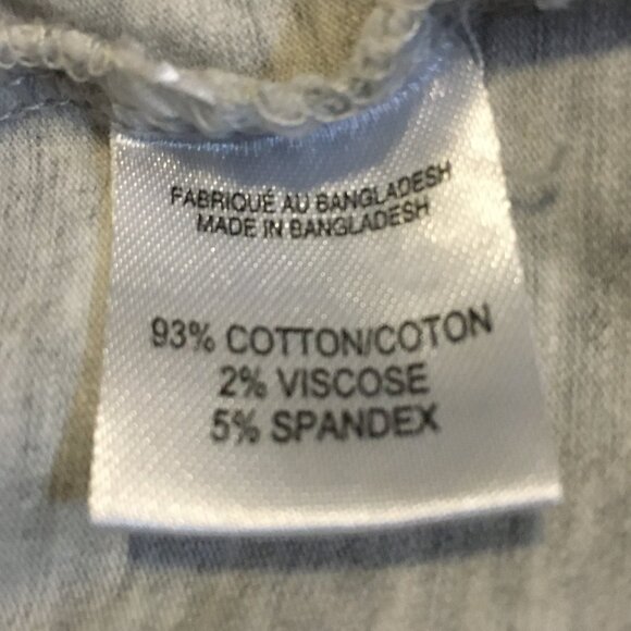 Grey Heathered Cotton V-Neck Stretch Tee - Picture 7 of 13